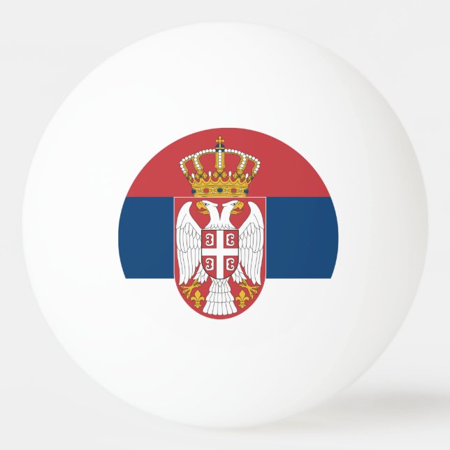 Special ping pong ball with Flag of Serbia (Back)