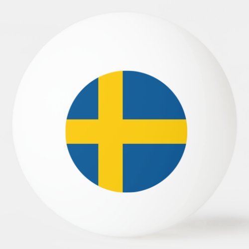 Special ping pong ball with Flag of Sweden