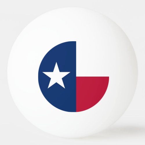 Special ping pong ball with Flag of Texas USA