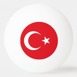 Special ping pong ball with Flag of Turkey