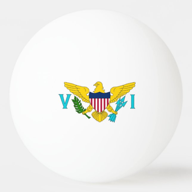 Special ping pong ball with Flag of Virgin Island (Back)