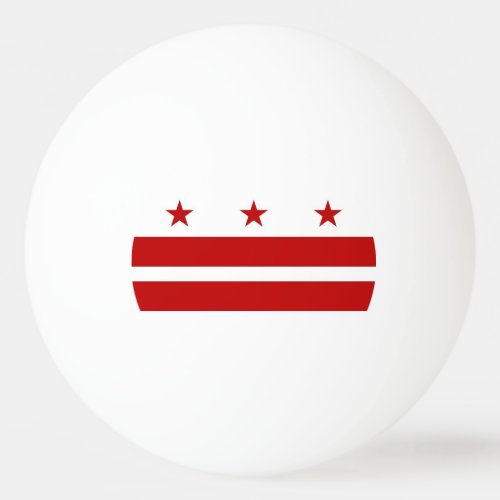 Special ping pong ball with Flag of Washington DC