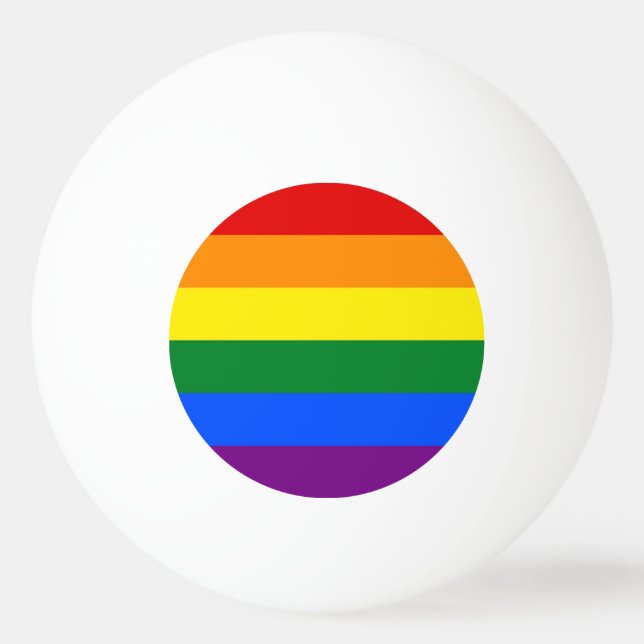 Special ping pong ball with Pride Flag of LGBT (Back)