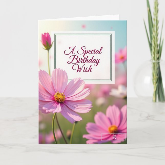 Special Pink Bloom Card (Front)