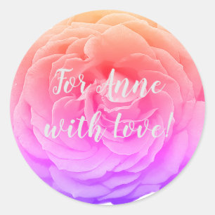 Special Pink Rose Flower Blossom Photo Sticker