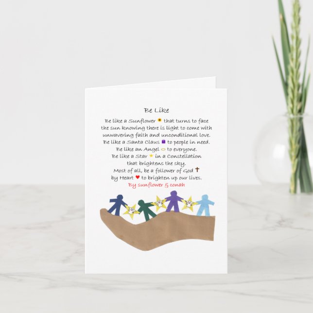 Special Poem Folded Greeting Card (Front)