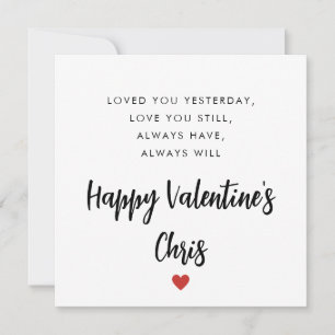 Special Poem Valentine's Day Card