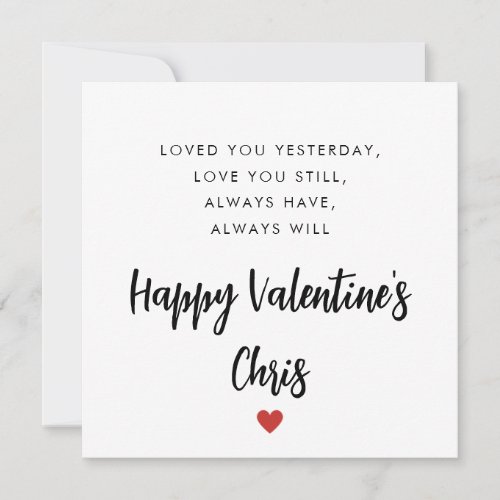Special Poem Valentines Day Card