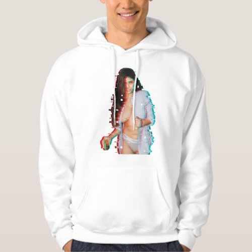 Special Present Men Women Mia Khalifa Glitched Art Hoodie