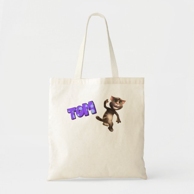 Special Present My Talking Tom Cat Cartoon And Gam Tote Bag (Front)