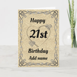Special pretty 21st birthday card