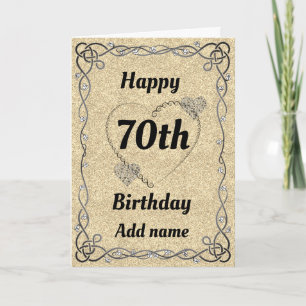Special pretty 70th birthday card
