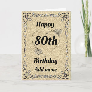 Special pretty 80th birthday card