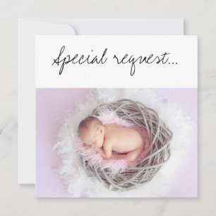 Special Request Be My GodParent Baby in a Nest Card