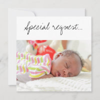 Special Request Be My GodParent Sleeping Baby Card