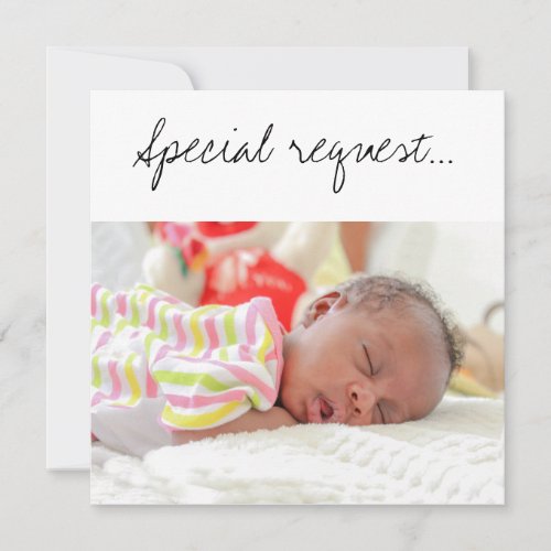 Special Request Be My GodParent Sleeping Baby Card