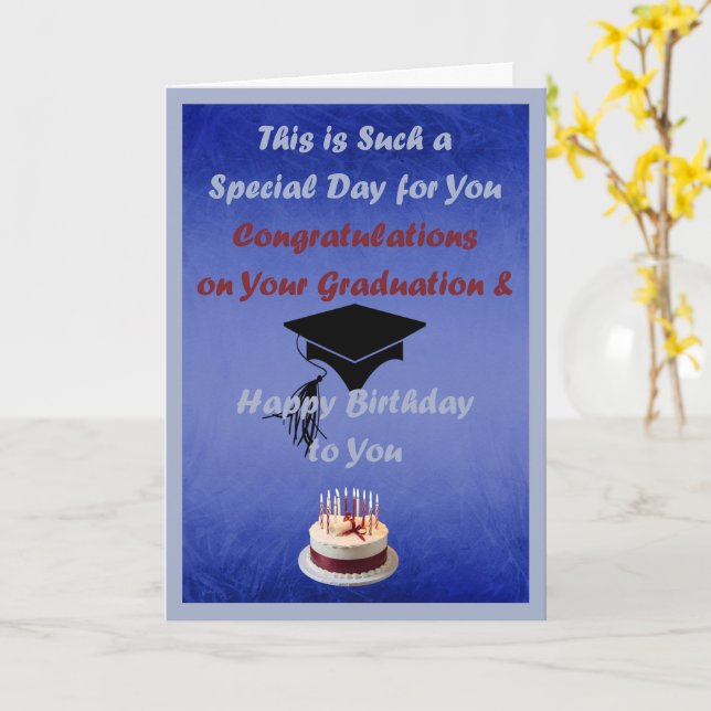 Special Request Graduation Birthday for Male Card (Yellow Flower)