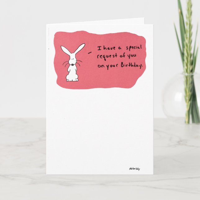 Special Request on Your Birthday Invitation (Front)