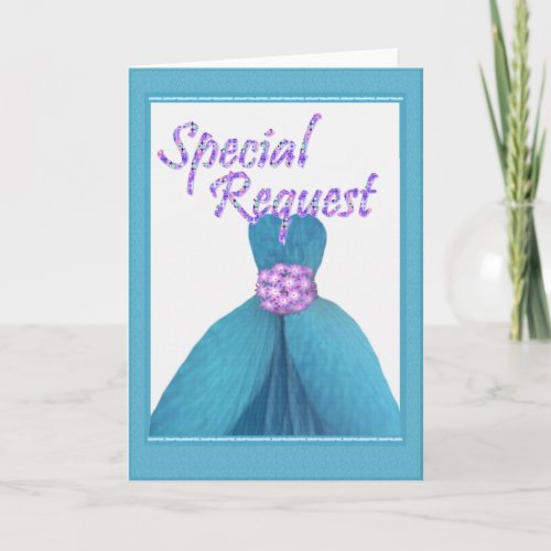 Special Request Wedding Invite _ Turquoise Gown