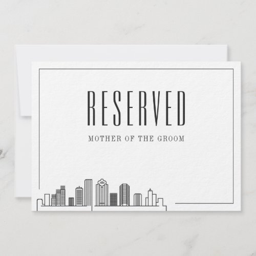 Special Reserved Seat  Houston Wedding  Invitation