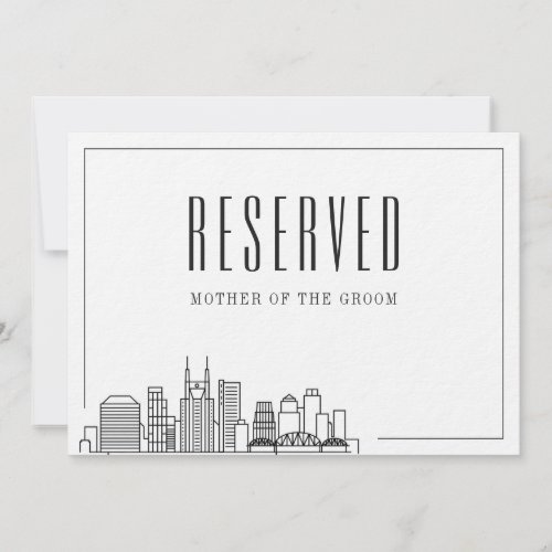 Special Reserved Seat  Nashville Wedding  Invitation