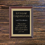 Special retirement award plaque<br><div class="desc">happy retirement</div>
