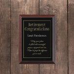 special retirement award plaque<br><div class="desc">happy retirement</div>