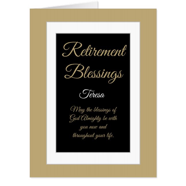 Special Retirement blessings Big card (Front)