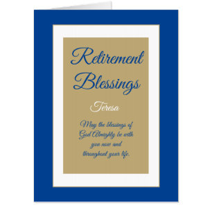 Special Retirement blessings Big card