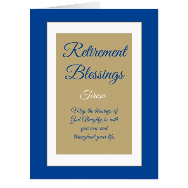 Special Retirement blessings Big card (Front)