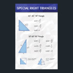 Special Right Triangles Poster<br><div class="desc">Special Right Triangles</div>