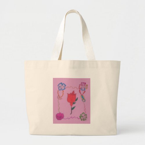 Special Rose Design Large Tote Bag