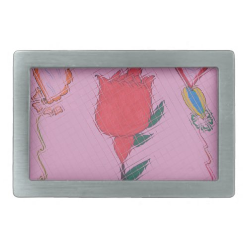 Special Rose   Rectangular Belt Buckle