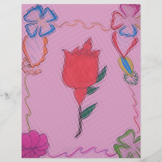 Special Rose Tile Art Graphic Design (Front)