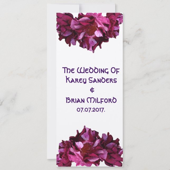 Special, Roses,  Elegant Wedding Invitation (Front)