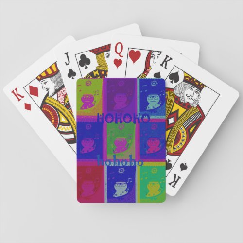 Special  Santa HoHoho Pop Art colors Playing Cards