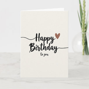 Special Scripted Heart Card