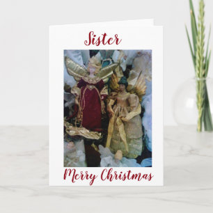 ***SPECIAL SISTER*** ANGELS FOR YOU AT CHRISTMAS HOLIDAY CARD