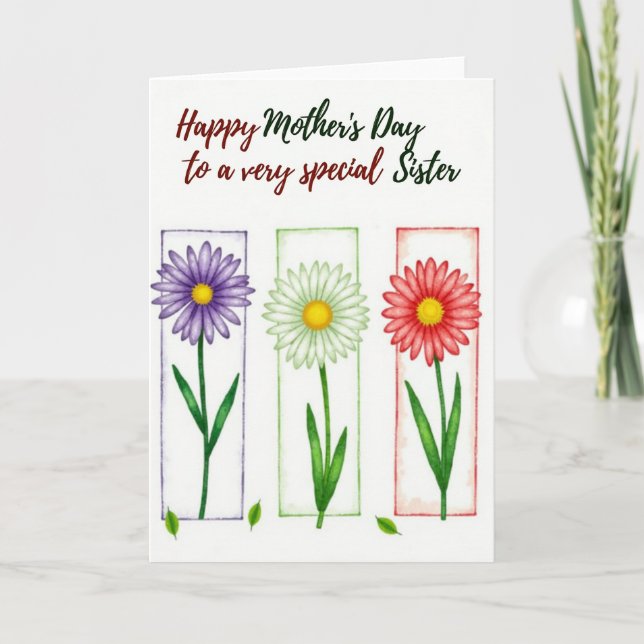 Special Sisters Day Painted Card (Front)