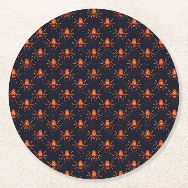 Special Spiders Round Paper Coaster (Front)