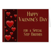 Special Step Brother Masculine Valentine Card (Front Horizontal)