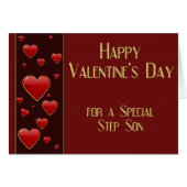 Special Step Son Masculine Valentine Card (Front Horizontal)