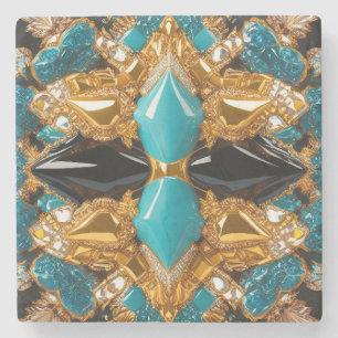 Special stone coaster with Bahamas Colors