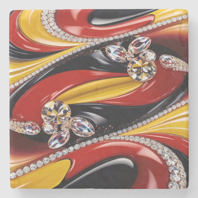 Special stone coaster with Belgian Colors (Front)