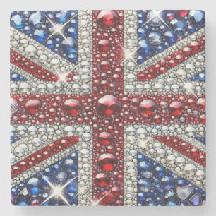 Special stone coaster with British Colors
