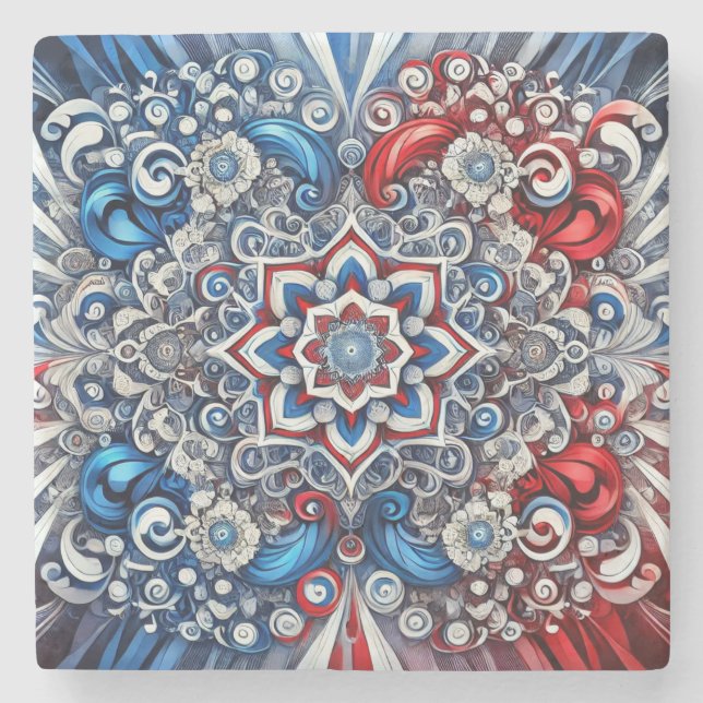 Special stone coaster with French Colors (Front)