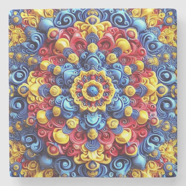 Special stone coaster with Romanian Colors (Front)