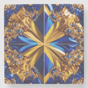 Special stone coaster with Sweden Colors