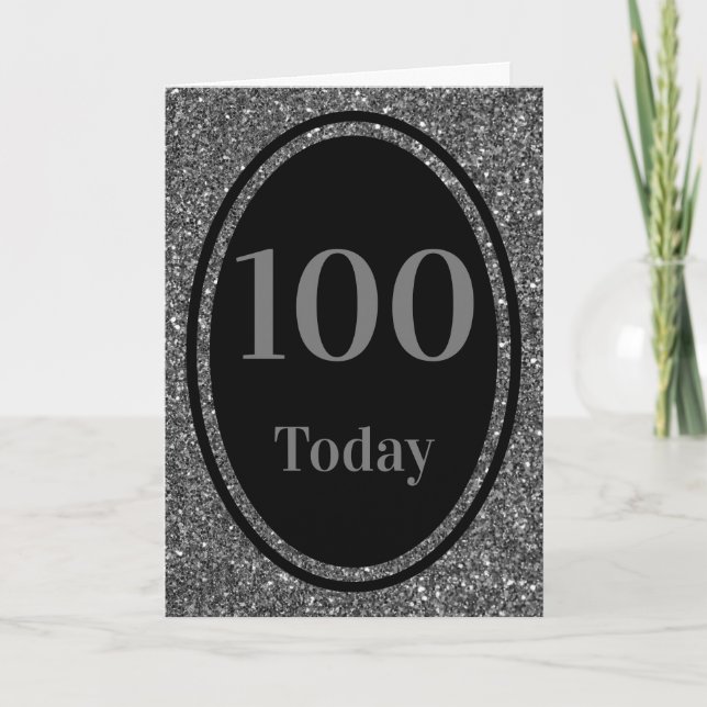Special stylish by year birthday card 100th (Front)