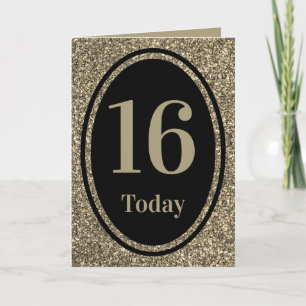 Special stylish by year birthday card 16th